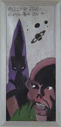 Valley of Fear, 2007. Oil and silver bronze on canvas, 14-5/8 x 30-1/8 inches (image) (34 x 75.9 cm). MP 16
