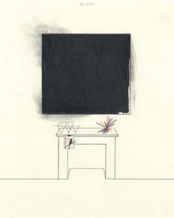 Another Mouth to Feed (in Black), 2003. Graphite, colored pencil, and ball point pen