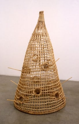 Wood Fowl Trap, 1998. Metal, wood, 102-3/4 x 24 x 24-1/2 inches. MP 9