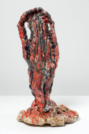 Stark Ballux, 2007. Ceramic, formica pedestal; sculpture: 20 x 11 x 12 inches (50.8 x 27.9 x 30.5 cm); pedestal: 40 x 20 x 20 inches (101.6 x 50.8 x 50.8 cm). MP 32