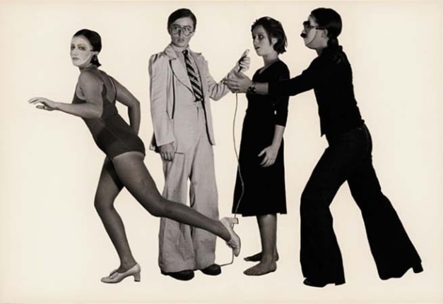 A Play of Selves, 1975. Finale, Scene 3, 71 black and white photographs, each mounted on board. 15 x 14 inch board, 16 1/2 x 15 1/2 inches framed.