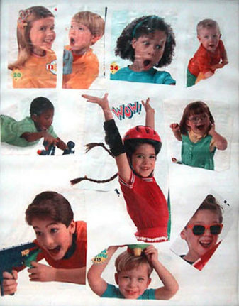 Mike Kelley, Promoting Orality, 1995. Collage on paper, 14 x 10-5/8 inches. MP 9528