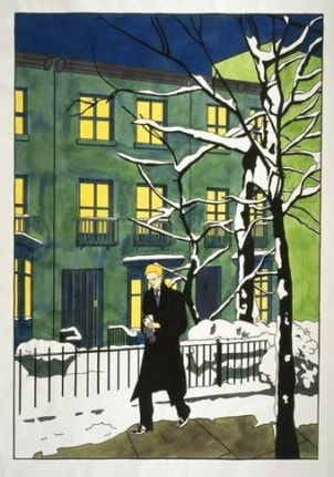 Simon in Fort Greene, 2005. Acrylic and ink on paper, 136 x 100 inches (345.4 x 254 cm). MP 4