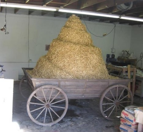 Jim Shaw, Dream Object (Haystack), 2006. Mixed media (resin, hay, wood and metal)