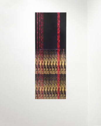 Red/Yellow/Black (Adjusted to fit), 2008/2011. Adhesive wall vinyl, image altered to conform to the proportions of a wall. MP 618-A