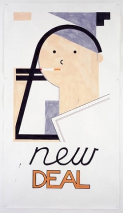 The New Deal, 2005. Gouache on paper, 82.25 x 46 inches (208.9 x 116.8 cm). MP 3