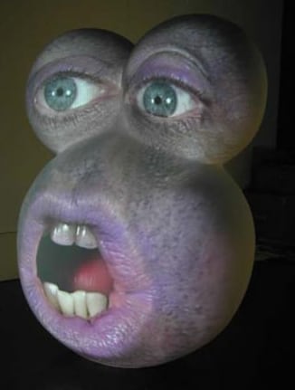 Perp, 2003. Fiberglass Sculpture and DVD Projection, 40 1/2 X 21 x 20 inches. MP 351