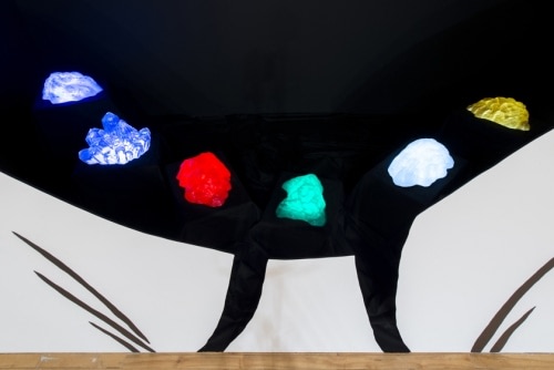 Jim Shaw: Entertaining Doubts. Installation view, 2015. MASS MoCA, North Adams, Massachusetts.