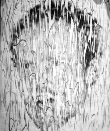 Untitled, 2003. Marker, paper, graphite, and glassine, 17 x 14 inches. MP D-340