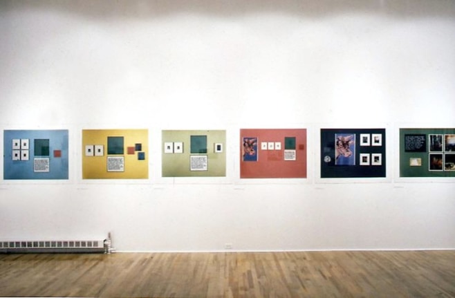 &quot;Arrangements of Pictures,&quot; installation view, 1982. Metro Pictures, New York.