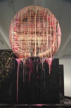 Recondite (detail), 2007. PVC pipe, plastic urethane, wood, aluminum, spray paint, 183 x 336 x 168 inches (464.8 x 853.4 x 426.7 cm).