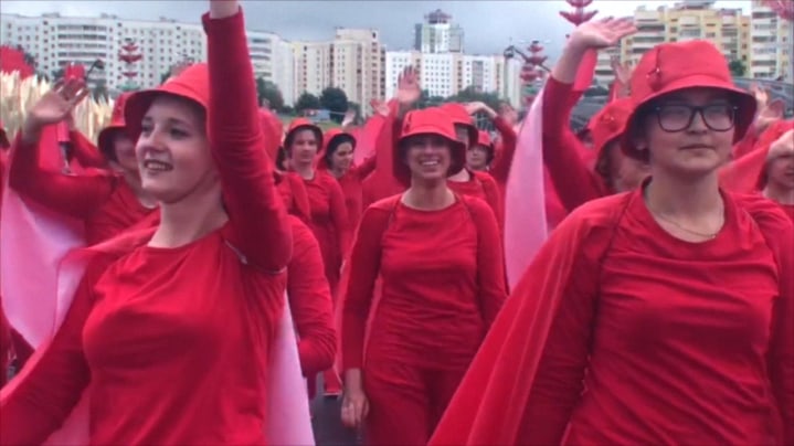 Univermag GUM (Episode Parade video still), 2018. Four HD videos with color, sound.