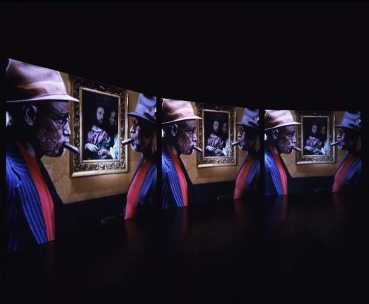Baltimore, 2003. Three Screen DVD installation with sound, dimensions variable.