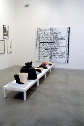 "The Poetics Project: 1977 - 1997," installation view, 1998. Metro Pictures, New York.
