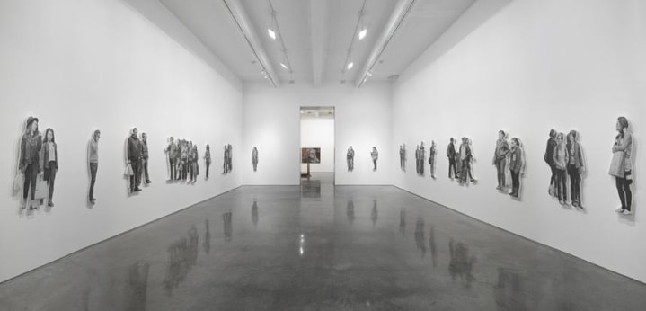 John Miller, "Here in the Real World." Installation view, 2015. Metro Pictures, New York.