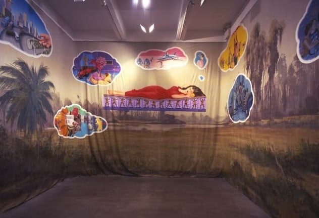 The Woman in the Wilderness (detail), 2005. Acrylic on oil cloth, 78 feet, 9 inches long, 15 feet high (2400 cm long, 457.2 cm high). MP 162