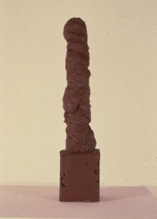 Untitled (small totem), 1985. Acrylic and plaster, 19 x 4 x 4 inches. MP 111