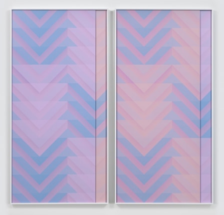 Roman Stripe IV, 2016. 2 digital C-prints, Each 96 7/8 x 100 3/4 inches (246.1 x 255.9 cm).