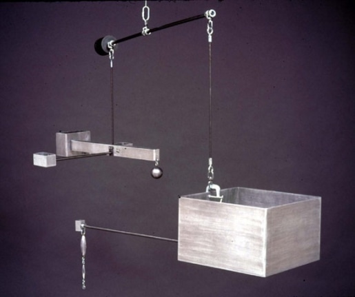 Repressed Spatial Relationships Rendered as Fluid, No. 1: Martian School (Work Site), 2002. Aluminum, steel. MP 02-13