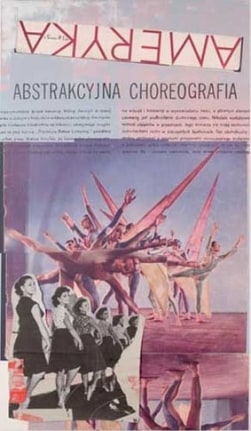 Abstrakcyjna Choreografia, 2006. Acrylic and collage on canvas, 98 x 55 inches (248.9 x 139.7 cm).
