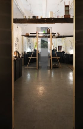 Grundlegung Zur Krankisch Grundrisse Kopf bis Magen Innere Wirkung Natur Kapputt Aus Gemacht, 2011. Four-channel film and mixed media, dimensions variable. MP 26