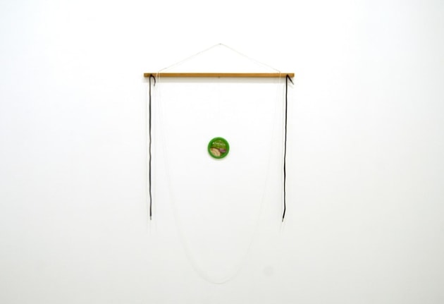 Untitled, 2010. Wood, wire, screw eyes, nails, shoelaces, string, thread, 51 x 32 x 1.5 inches (129.5 x 81.2 x 3.8 cm). MP 41
