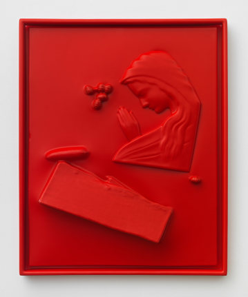 Sugar, 2018. HDPE, Wood, 27 7/8 x 22 1/2 x 4 inches (70.8 x 57.2 x 10.2 cm).