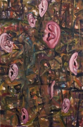 Ear Painting 1, 2007. Oil on canvas, 70 x 46 inches (177.8 x 116.8 cm). MP# 179