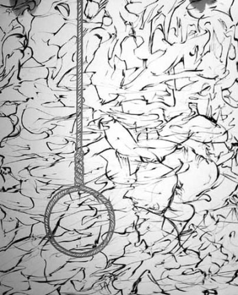 Untitled, 2003. Marker and paint pen on paper, 17 x 14 inches. MP D-343