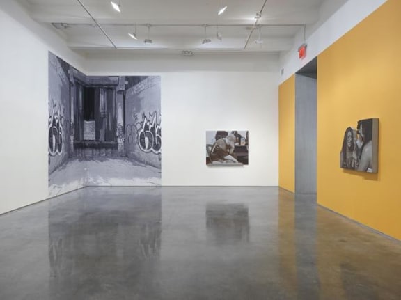 John Miller, "Here in the Real World." Installation view, 2015. Metro Pictures, New York.