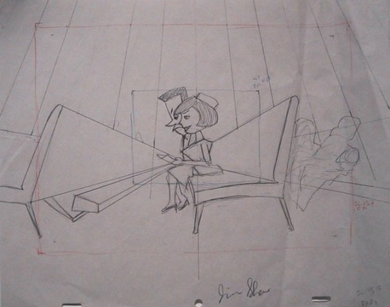 Layout for the Andersons, 1986. Graphite on paper, 10 1/2 x 12 1/2 inches. MP D-333