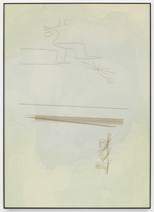 Alterity Line, 2002-2017. Oil paint on canvas mounted to dibond with laser etching, Dibond 55 1/8 x 39 3/8 inches (140 x 100 cm), Frame 55 3/4 x 40 inches (141.6 x 101.6 cm).