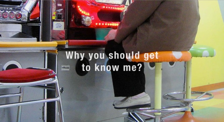 John Miller & Takuji Kogo, still from Why You Should Get To Know Me, 2007/2012. Single-channel video, flash files, duration: 4 minutes 13 seconds.