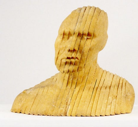 Jim Shaw, Dream Object (I was trying to figure out how to do it when I worked on a version of myself from the shoulders up, sliced into pieces...), 2001. Foam, 17 x 20 1/4 x 15 1/2 inches (43 x 51 x 40 cm). MP 130