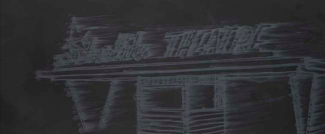 Starlite Theatre, 2010. Pigment, oil paint and cold wax on canvas, 60 x 144 inches (152.4 x 365.8 cm). MP 230