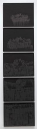 Texas Chainsaw Massacre 1, 2010. Pigment and charcoal on paper, 5 panels, 19 x 25 inches (each panel) (48.3 x 63.5 cm). MP D-383