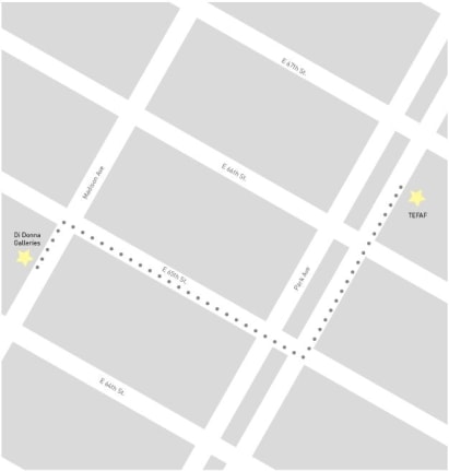 TEFAF to Di Donna Galleries Map