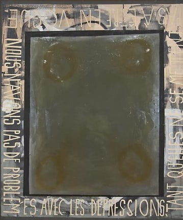 Martin Kippenberger, We don't have problems with depressions, as long as they don't come into fashion, 1986