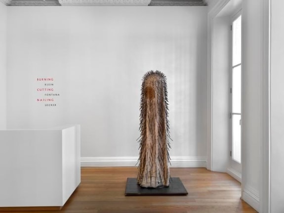 Installation view Burning Cutting Nailing