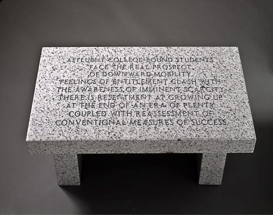 Jenny Holzer  Living Series: Affluent college-bound students..., 1989