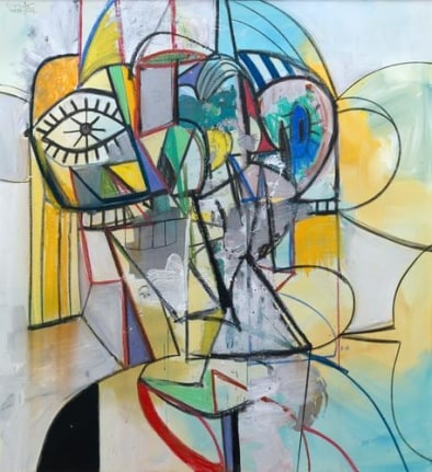 George Condo Thoughts of a Young Woman, 2015