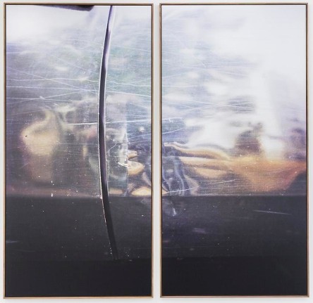 New Colorstudy (Diptych silver grey)