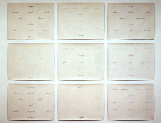 Marcel Broodthaers Peintures (or &quot;L&#039;art et les mots&quot;)