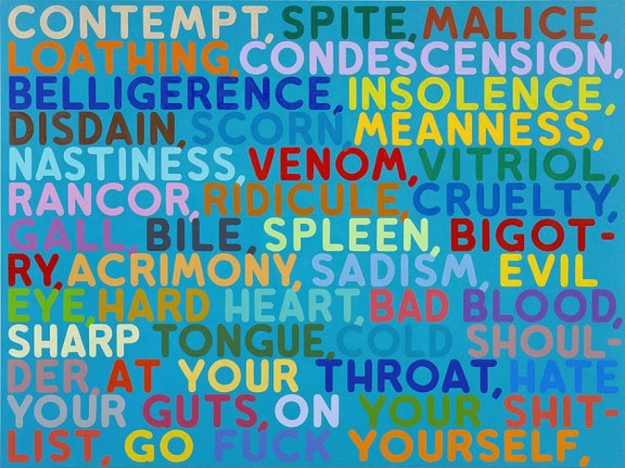 Mel Bochner Contempt