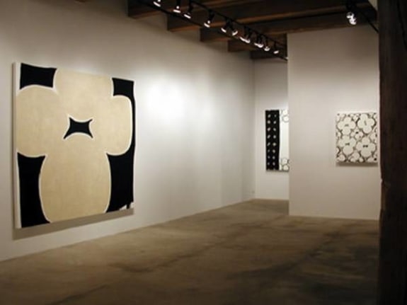 Exhibition view at Rhona Hoffman Gallery, Judy Ledgerwood, New Paintings, 2003