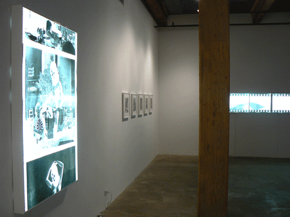 Installation view at Rhona Hoffman Gallery, Robert Heinecken, Dream/Circles/Cycles: Vintage Works 1964-1973, 2008
