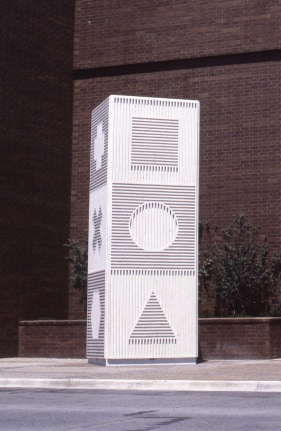 Installation view at Rhona Hoffman Gallery, Projects: World&#039;s Fairs, Waterfronts, Parks, and Plazas, 1984.