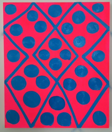 Judy Ledgerwood.&nbsp;Eye Opener, 2018.&nbsp;Oil on canvas, 36 x 30 inches.