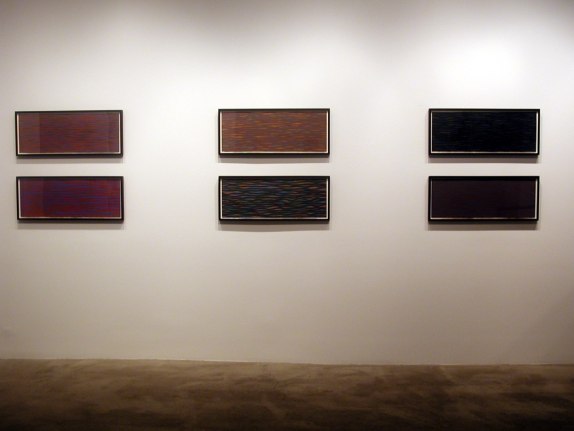Installation view at Rhona Hoffman Gallery, Sol LeWitt, New Wall Drawings and Gouaches, 2003-2004