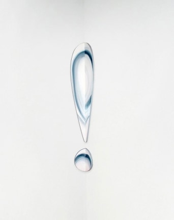 Richard Artschwager,&nbsp;Corner Exclamation.&nbsp;&nbsp;Hand painted acrylic on wood in two parts, 25 x 6 x 4 inches; 6 x 5 x 3 inches.&nbsp;&nbsp;